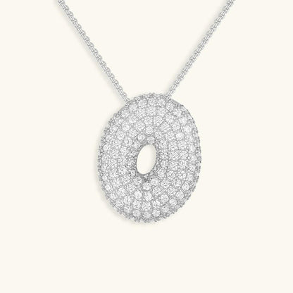 Bubble Initial Crystals Necklace