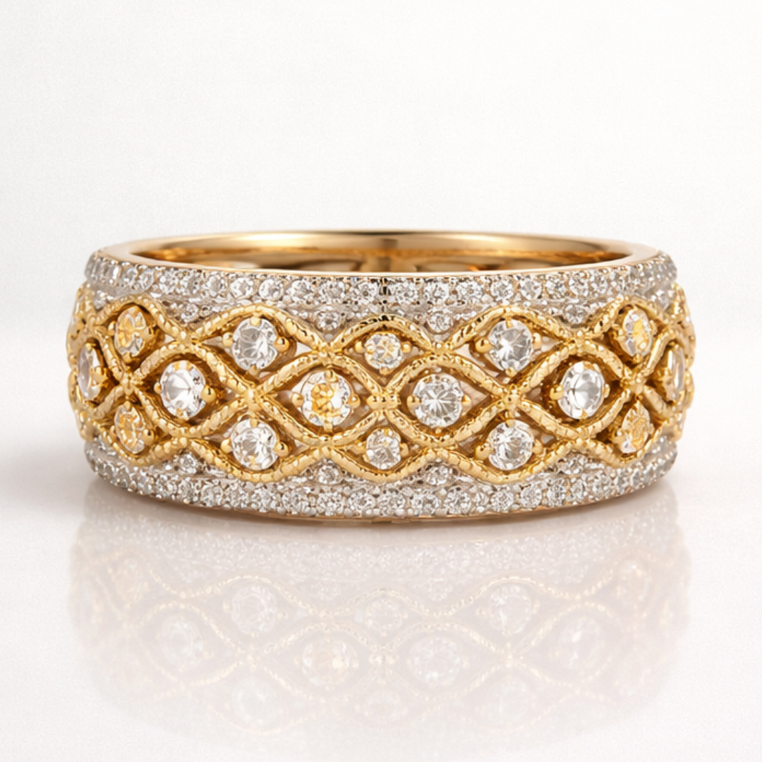 Gold Pav� Harmony Ring