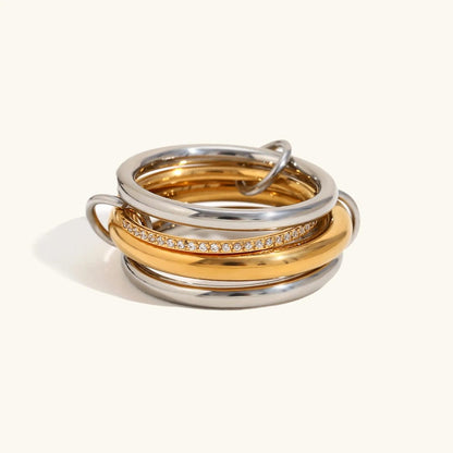 Luxe Crystals Stack Rings