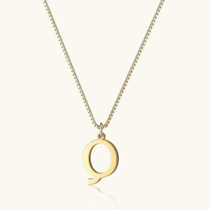 Vintage Letter Initial Gold Necklace