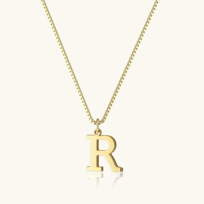 Vintage Letter Initial Gold Necklace