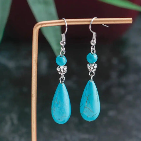 Aihua Silver Flower Drop Earrings