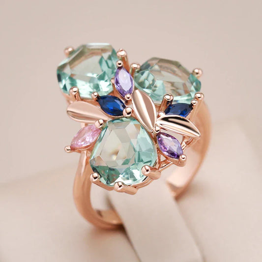 Sophisticated Mosaic Rhombus Ring
