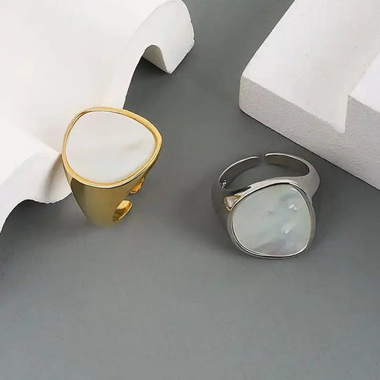 Mother of Pearl Signet Ring