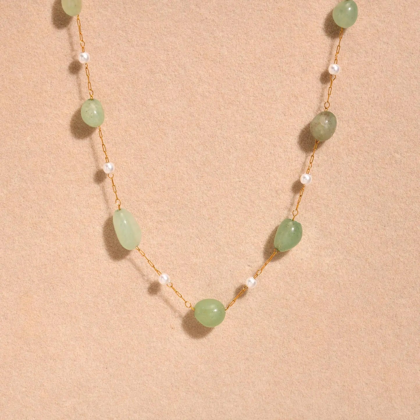 Bohemian Beaded Pearl Chain Necklace