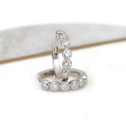 Luxe Fashion Zirconia Hoop Earrings