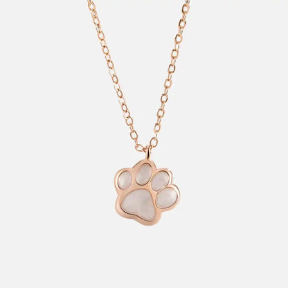 Paw Charm Rose Gold Necklace