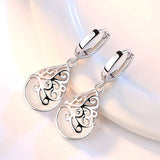 Opal Filigree Teardrop Hoop Earrings