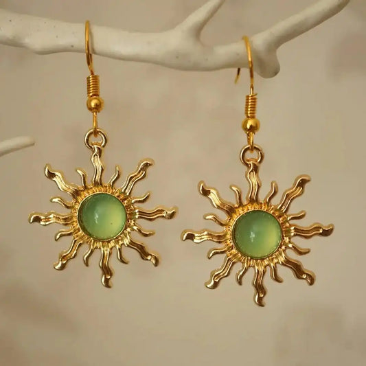 Classic Gold Sunburst Earrings