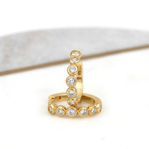 Luxe Fashion Zirconia Hoop Earrings