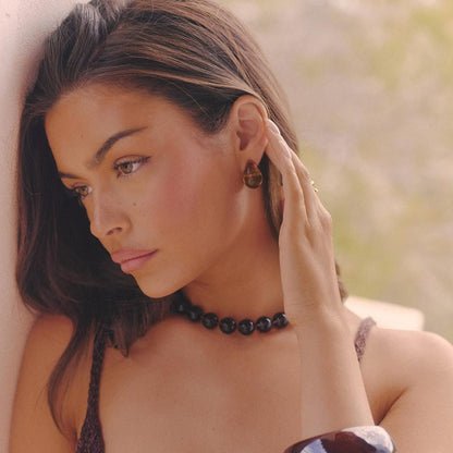 Modern Coffee Tear Drop Earrings