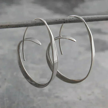 Bold Spiral Gold Earrings