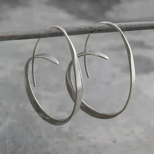 Bold Spiral Gold Earrings