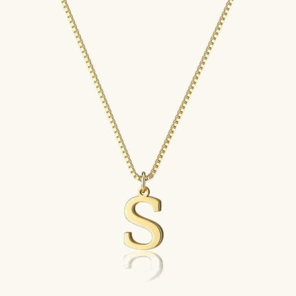 Vintage Letter Initial Gold Necklace