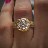 Cushion Halo Pav� Statement Ring
