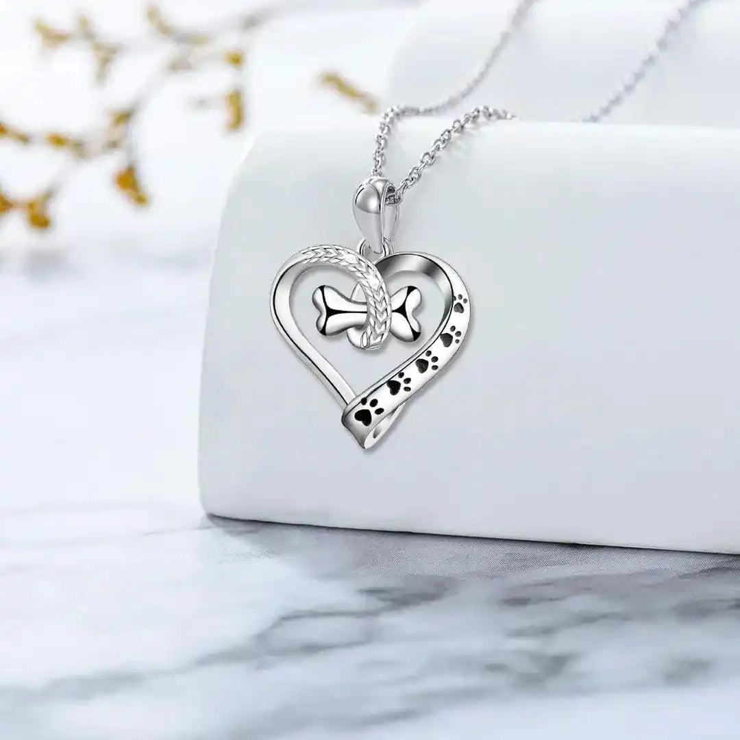 Pet Lover Heart & Bone Jewelry Set