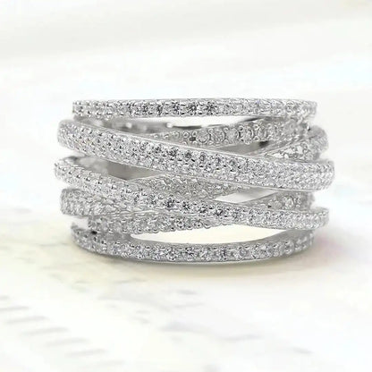 Luxury Multi Layered Cross Ring