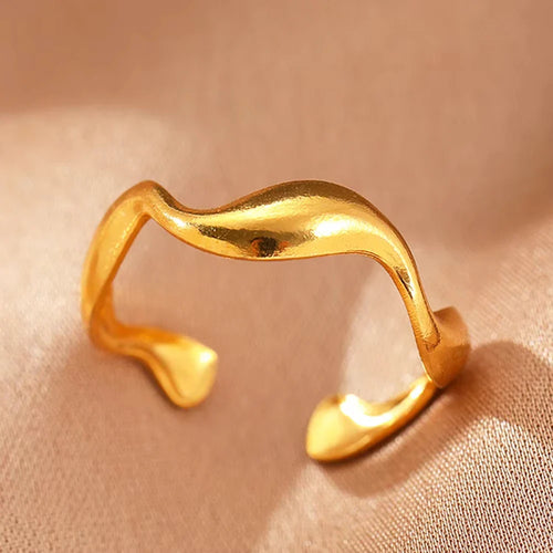 Sculpted Gold Statement Ring