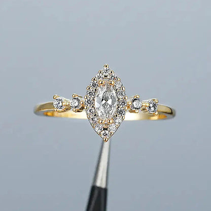Exquisite Marquise Zirconia Ring