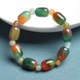 Barrel Jade Beaded Bracelet
