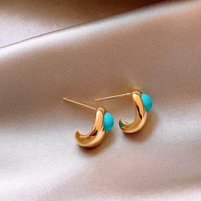 Timeless Copper Turquoise Earrings