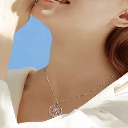 Paw Print Cubic Zirconia Necklace