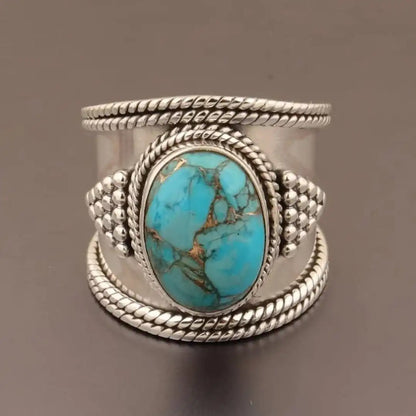 Retro Turquoise Style Ring