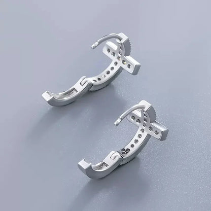 Exquisite Cross Hoop Earrings