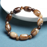 Barrel Jade Beaded Bracelet