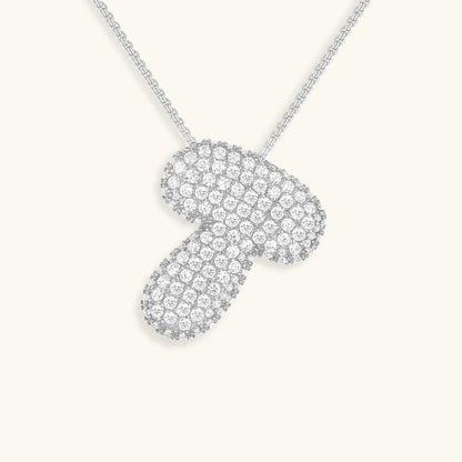 Bubble Initial Crystals Necklace