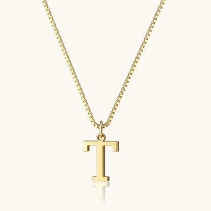 Vintage Letter Initial Gold Necklace