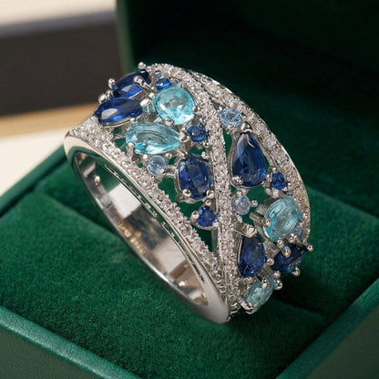 Vintage Pav� Marquise Cluster Ring