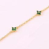 Emerald Spark Charm Necklace