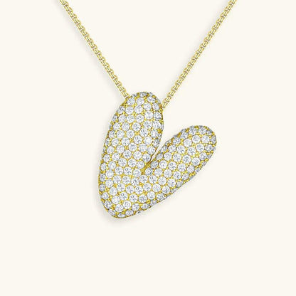 Bubble Initial Crystals Necklace