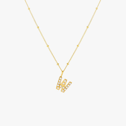 Pearl Initial Pendant Necklace