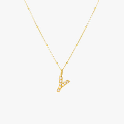 Pearl Initial Pendant Necklace