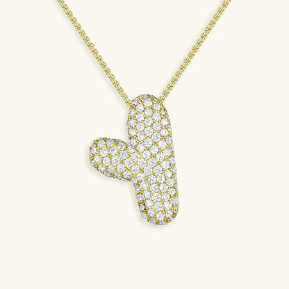 Bubble Initial Crystals Necklace