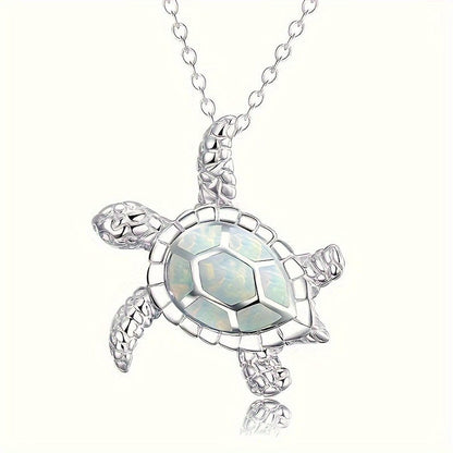 Shiny Turtle Pendant Necklace