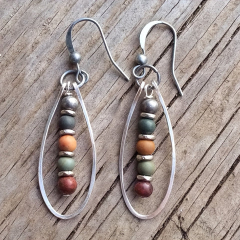 Bohemian Beaded Drop Earrings