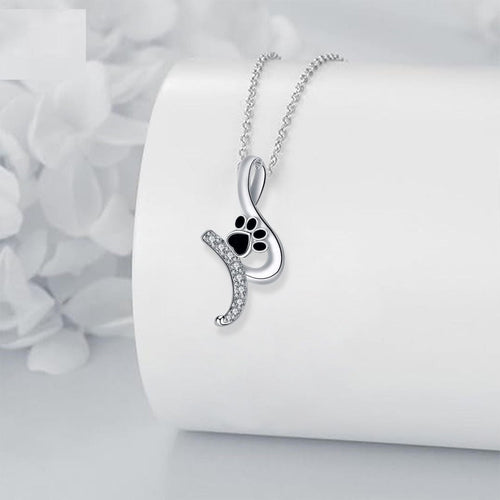 Paw Print Pendant Necklace