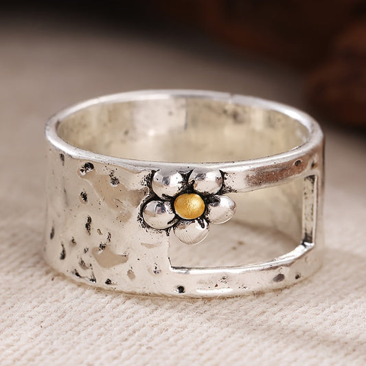 Artistic Flower Statement Ring