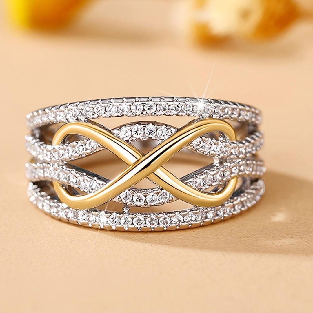 Infinity Pav� Crossover Statement Ring