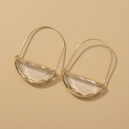 Half Moon Translucent Hoop Earrings