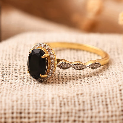 Luxury Onyx Gold Ring