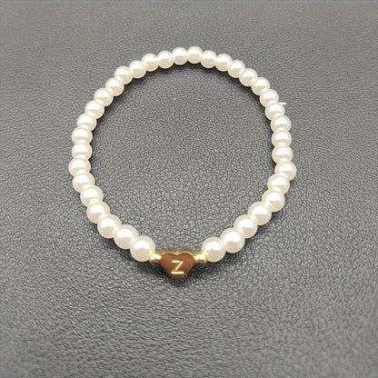 A-Z Pearl Beaded Bracelet