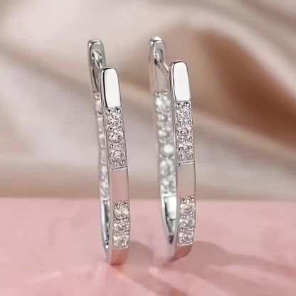 Sophisticated Earrings with Zirconia Stones