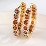 Classic Shimmering Zirconia Hoop Earrings