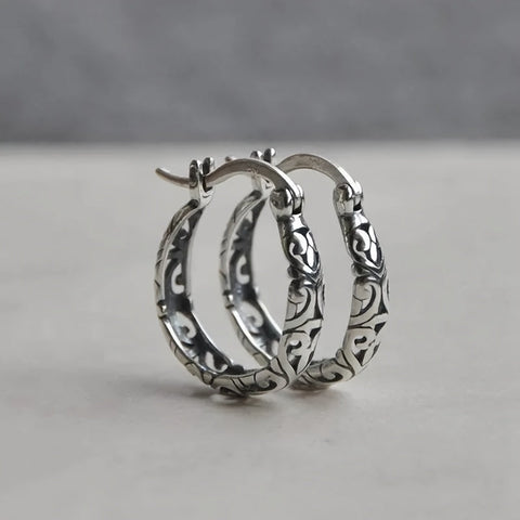 Vintage Boho Chic Hoop Earrings