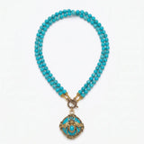 BeeQueen Vintage Natural Agate Necklace