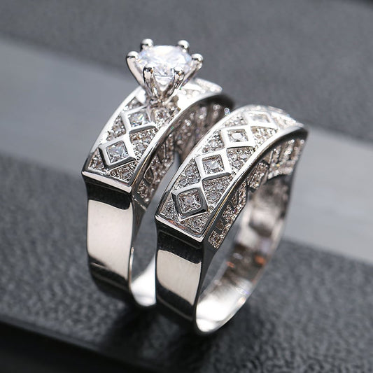 Cold Wind Zircon Ring Set